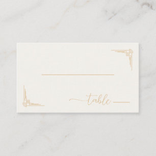Elegant Gold Geometric Deco Place Card