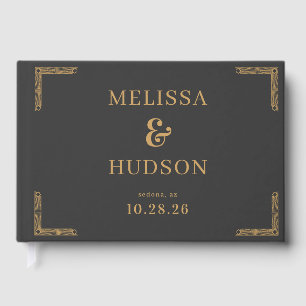 Elegant Gold Geometric Guest Book