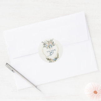 Elegant Gold Geometric Heart Classic Round Sticker