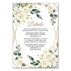 Elegant Gold Geometric Wedding Enclosure Cards