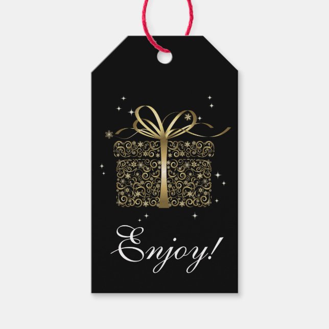 Elegant Gold Gift Tag - SRF (Front)