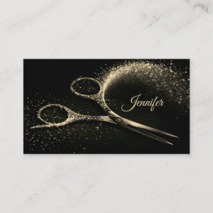 Elegant Gold Glam Hairstylist Appointment Card