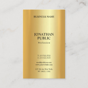 Elegant Gold Glamourous Professional Modern Trendy Business Card
