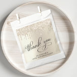 Elegant Gold Glitter 60th Birthday Party Favour Bags<br><div class="desc">Elegant party favour bags for your 60th birthday party with "thank you" in a stylish script and gold faux glitter.</div>