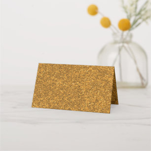 Elegant Gold Glitter Blank Template Place Card