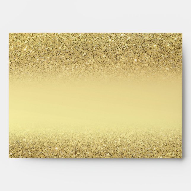 Elegant Gold Glitter Bokeh  Envelope (Front)