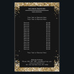 Elegant Gold Glitter  both sides Flyer<br><div class="desc">An elegant and refined design with a digital image made of silver-lilac glass. Note: The production process does not use a real film,  only the colour is printed thoroughly. Add your data,  logo,  company details and pictures in minutes.</div>