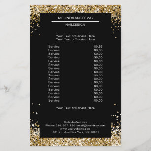 Elegant Gold Glitter both sides Flyer