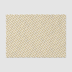 Elegant Gold Glitter Chevron Pattern on White Tissue Paper