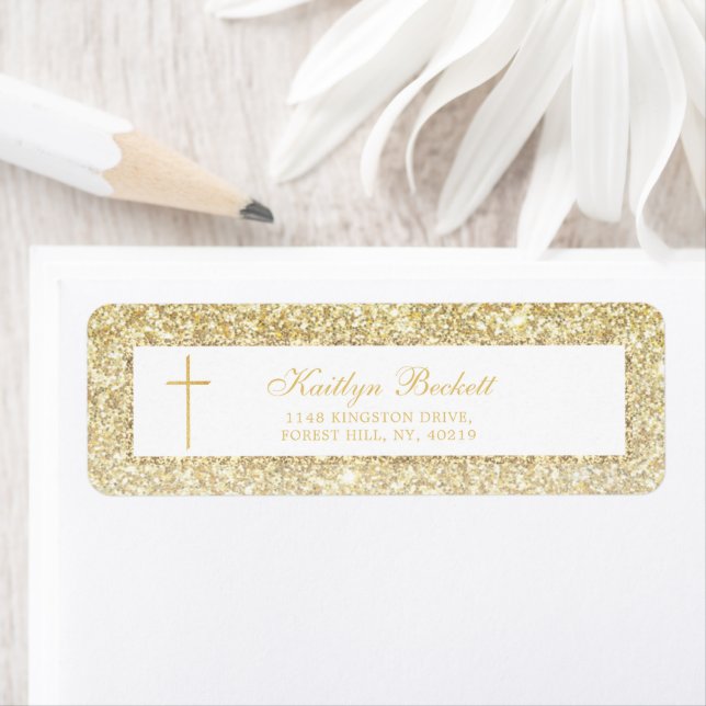 Elegant Gold Glitter Confirmation Or Baptism (Insitu)