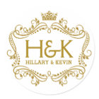 Elegant Gold Glitter Crown & Floral Frame