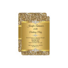Elegant Gold Glitter Diamond Birthday Party