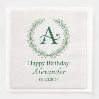 Elegant Gold Glitter Faux Foil Birthday Napkins ho