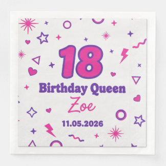 Elegant Gold Glitter Faux Foil Birthday Napkins ho