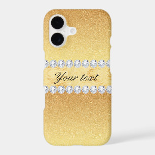 Elegant Gold Glitter Foil and Diamonds