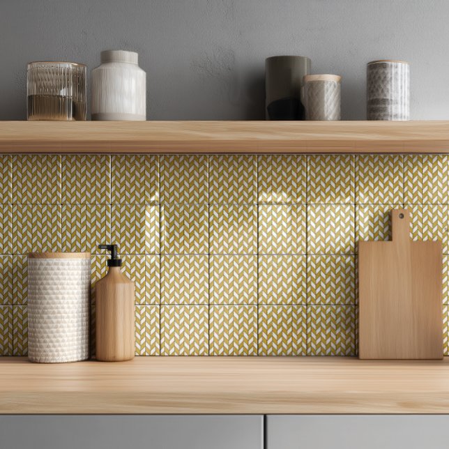 Elegant Gold Glitter Herringbone Chevron Pattern Tile (Creator Uploaded)