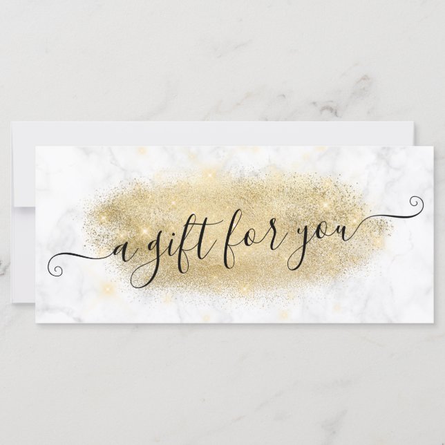 Elegant gold glitter marble makeup artist (Front)