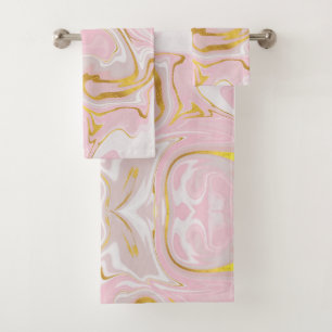 Elegant Gold Glitter Marble   Modern Chic   Bath T Bath Towel Set