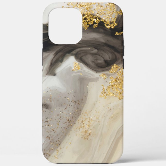 Elegant Gold Glitter Marble   Modern Chic   Case-Mate iPhone Case (Back)