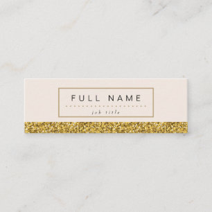 Elegant Gold Glitter Mini Business Cards