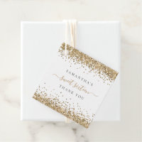 Elegant Gold Glitter Name Sweet Sixteen Thanks