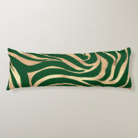 Elegant Gold Glitter Zebra Green Animal Print