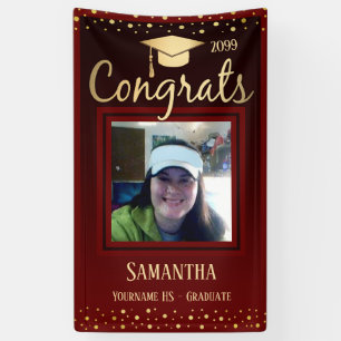 Elegant Gold Graduation Class of 2021 Photo Banner