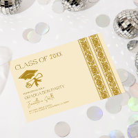 Elegant Gold Graduation Party Invitation