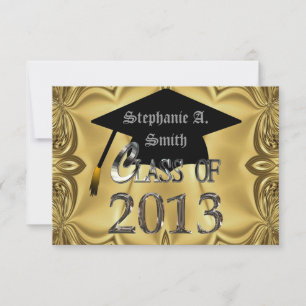 Elegant Gold Graduation Party Invitations