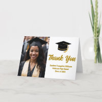 Elegant Gold Graduation Photo Personalised