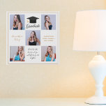 Elegant Gold Graduation Senior Photo Collage 2025 Faux Canvas Print<br><div class="desc">A classy custom senior graduate photo collage graduation faux canvas art with chic gold text for a high school senior girl graduating with the class of 2025. Customise with your senior portrait pictures, school name and graduating class under the elegant calligraphy for a great personalised graduation gift. It features a...</div>
