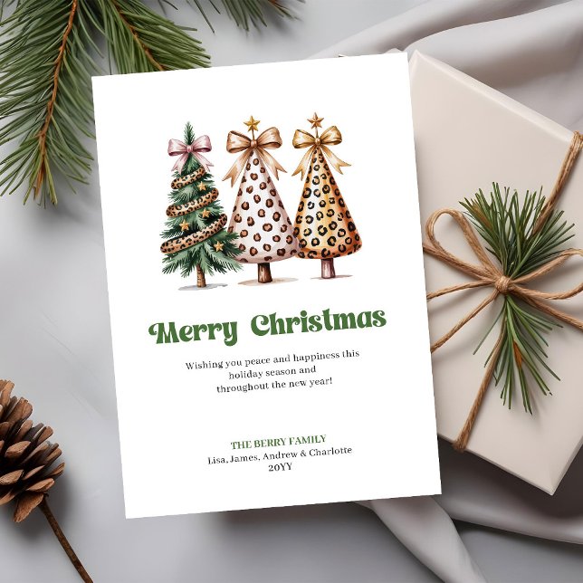 Elegant gold green Christmas tree greeting card (Elegant gold green Christmas tree greeting card

)