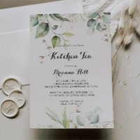 Elegant Gold Greenery Kitchen Tea Bridal Shower
