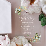 Elegant Gold Greenery Wedding Acrylic Invitations<br><div class="desc">Prepare to embark on a magical journey of love with our breathtaking wedding suite, crafted especially for lovers of nature! This fabulous collection is the ultimate addition to your dreamy garden party or enchanting nature-themed celebration. It includes everything you could possibly need, from a stunning welcome sign to personalised napkins...</div>