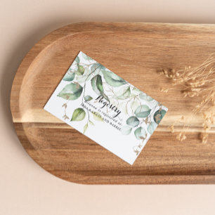 Elegant Gold Greenery Wedding Gift Registry Enclosure Card