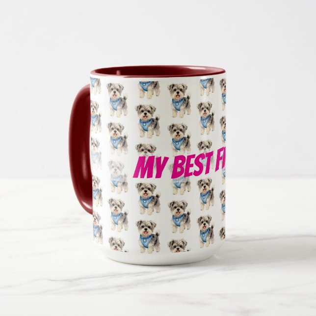 Elegant Gold Grooming Pet Personalised Collection Mug (Front Left)