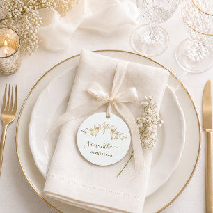 Elegant Gold Guest Name Wedding Seating Keepsake Metal Tree Decoration