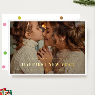 Elegant Gold HAPPIEST NEW YEARS   Photo Frame