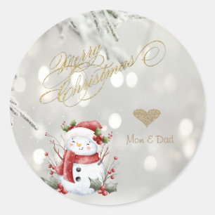 Elegant Gold Heart  Classic Round Sticker