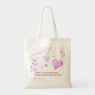 Elegant Gold Heart Love Art Tote Bag