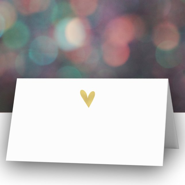 Elegant Gold Heart Wedding Place Cards (Creator Uploaded)
