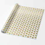 Elegant Gold Hearts Pattern Wedding Wrapping Paper<br><div class="desc">Wedding gift-giving in a faux gold hearts leaf pattern makes an awesome presentation.  Ideal for newlyweds,  bridal showers,  wedding showers,  new homes,  engagement showers,  and more.</div>