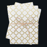Elegant Gold Hexagon Abstract Pattern Wedding Wrapping Paper Sheet<br><div class="desc">Wedding gift-giving in a faux gold hexagon abstract pattern makes an awesome presentation.  Ideal for newlyweds,  bridal showers,  wedding showers,  new homes,  engagement showers,  and more.</div>