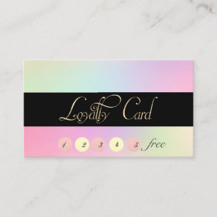 Elegant Gold, Holographic Loyalty Card
