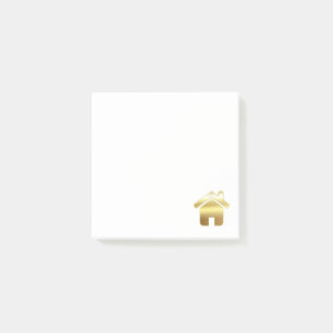 Elegant Gold House Symbol Real Estate Design Post-it Notes