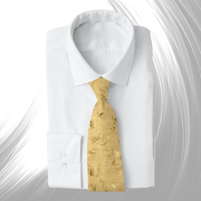 Elegant Gold Hummingbirds Glam Tie (Creator Uploaded)