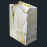 Elegant Gold Ink Abstract Pattern  Medium Gift Bag<br><div class="desc">A stunning pattern in an abstract gold ink effect..  Ideal wedding gift idea for the bride and groom,  newlyweds,  parents of the bride and groom,  an anniversary,  and more.</div>