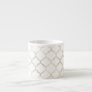 Elegant Gold Islamic Geometric Art Pattern Espresso Cup