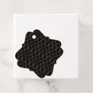 Elegant Gold Islamic Geometric Art Pattern Favour Tags