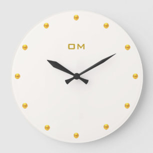 Elegant Gold & Ivory Large Clock